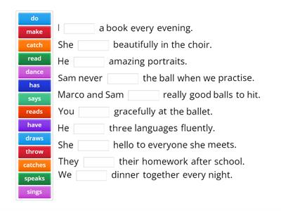 Present simple - Basic verbs