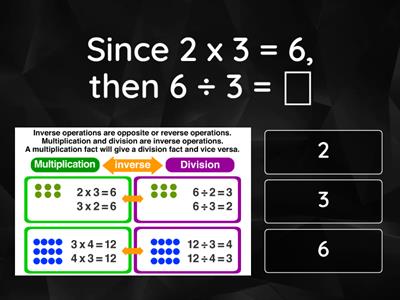 Division is reverse multiplication