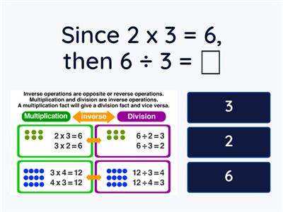 Division is reverse multiplication