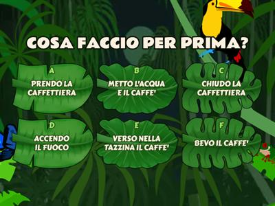 DIAGRAMMA DI FLUSSO: PREPARO IL CAFFE' PER LA MAESTRA PATRIZIA CLASSE 1^ C