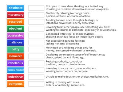 Personality adjectives_definitions 2