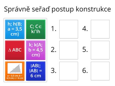 Trojúhelník sss - popis konstrukce