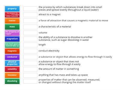 5th Grade Science - Matter