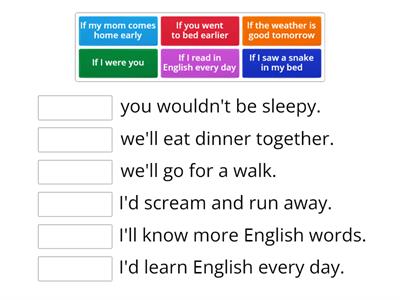 Conditional 1 and 2