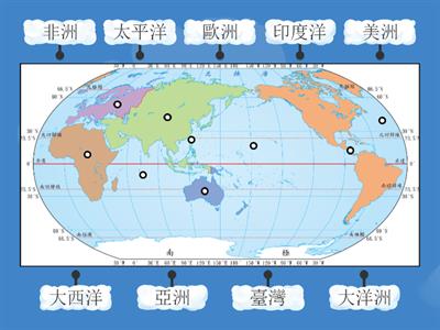 社會5上ch1臺灣在哪裡_世界地圖