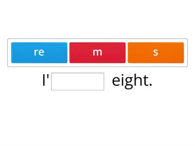 medium - to be (short forms)