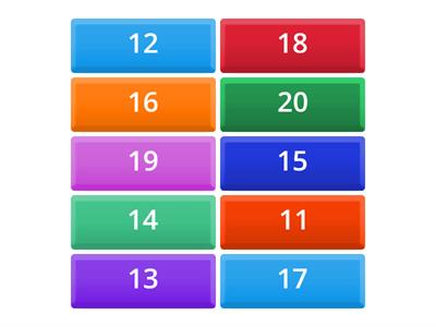 number names 11 to 20