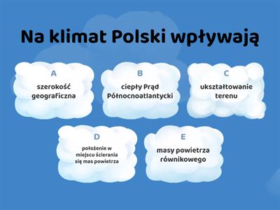 Czynniki kształtujące klimat Polski