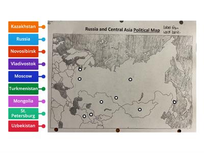 Russia & Central Asia Political Map
