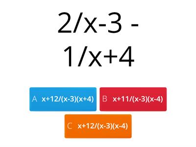 Algebric fraction