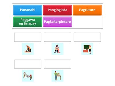 Mga Hanapbuhay Sa Komunidad Multiple Choice - Aktibidad Sa Pagtuturo