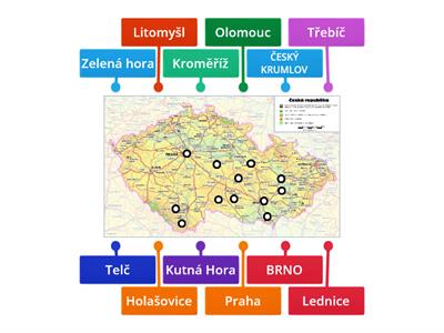 Mapa ČR - UNESCO