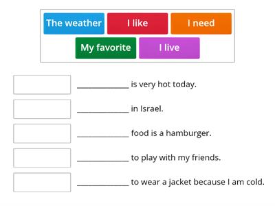 Get to know you - matching