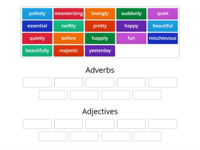 Word Class Game- Adverbs and Adjectives