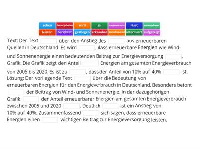 Thema: Energieverbrauch erneuerbarer Energien