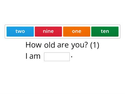 How old are you? (fill in - Artem)