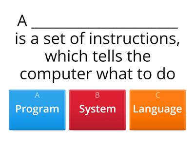 Computer Language Quiz