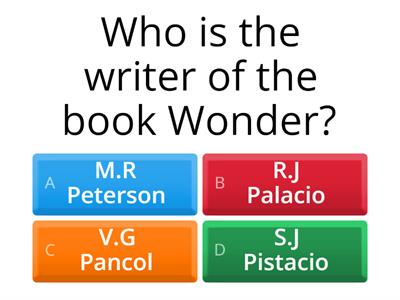 Quiz about the book Wonder
