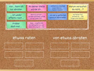 Sicher Aktuell B2.1: Lektion 5: eine Diskussion führen: Ordnen Sie die Konstruktionen den Gruppen zu!