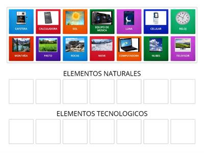 ELEMENTOS NATURALES Y ELEMENTOS TECNOLOGICOS