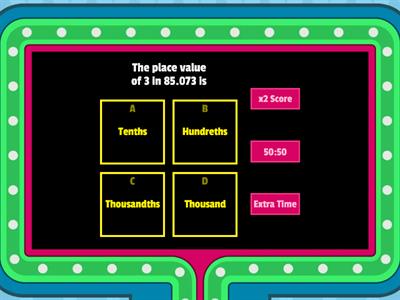                  DECIMAL NUMBERS