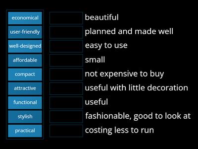 Adjectives to describe products