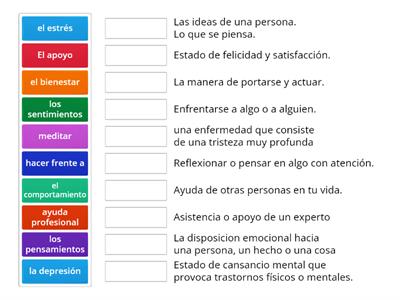 La salud mental terms