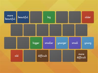 ADJECTIVES: comparative 