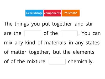 Unit 3.5 - Mixing and Dissolving (missing words)