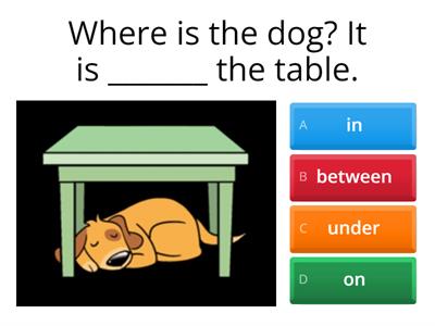 Prepositions of place 