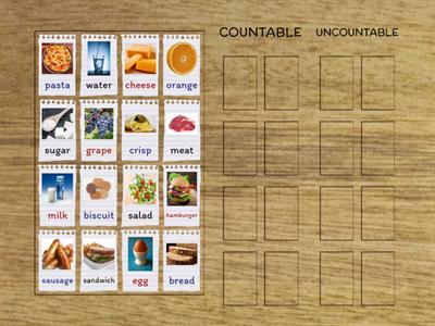 A1 Food - Countable + Uncountable