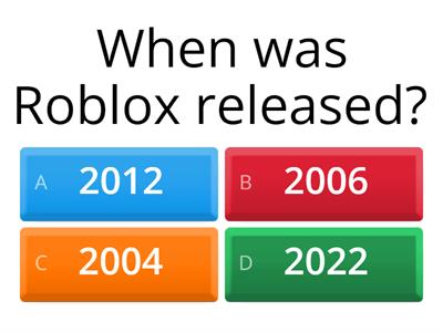 Roblox quiz