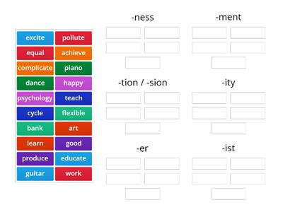 Suffixes