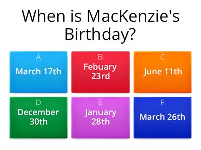 Who knows MacKenzie Better?