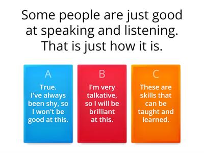 Introduction to Speaking and Listening