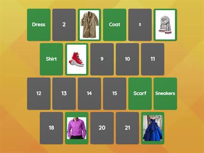 Cool Clothing - Vocabulary