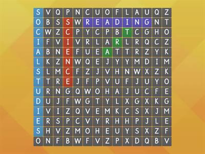 Wordsearch Subjects
