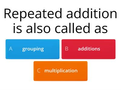 Multiplication as repeated addition 