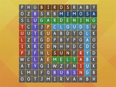 Spring Wordsearch