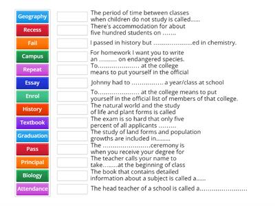 A1B Education- Vocabulary