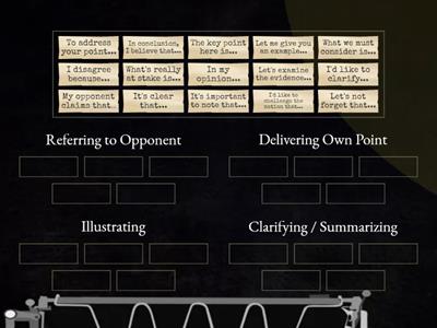 TOEIC - Debate Phrases (Sorting)