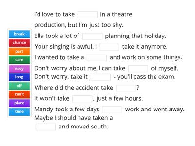 New Horizons - B1+ - Vocabulary - Lesson 28 - Practice - Ex. 2