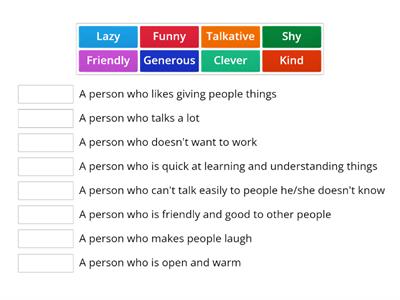 Describing People's personality