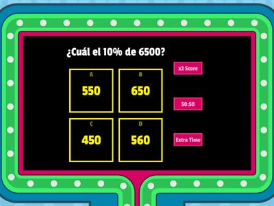 Porcentaje Representación