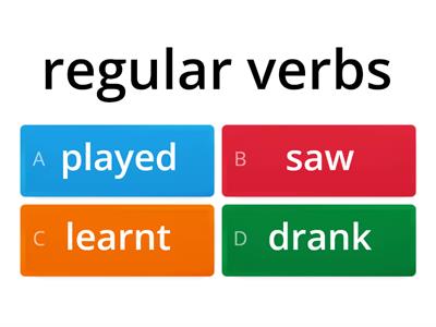 regular and ırregular verbs