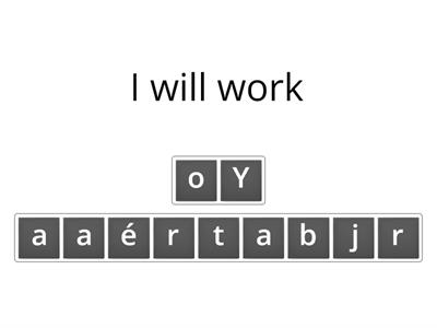 Conjugación del verbo trabajar en futuro