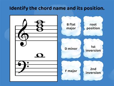 Inversions of chords 14: B flat, Dm, F chords