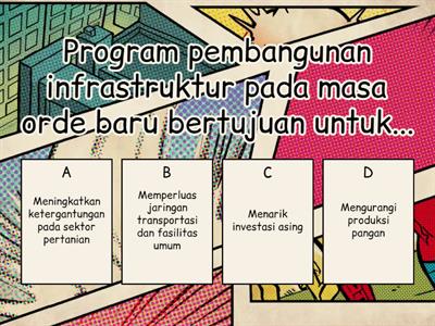 soal pilihan ganda mengenai kehidupan pada masa orde baru 