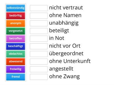 Welche Wörter haben eine ähnliche Bedeutung?