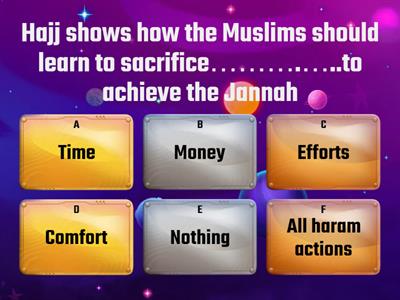 Virtues and lessons of Hajj, Quiz 1
